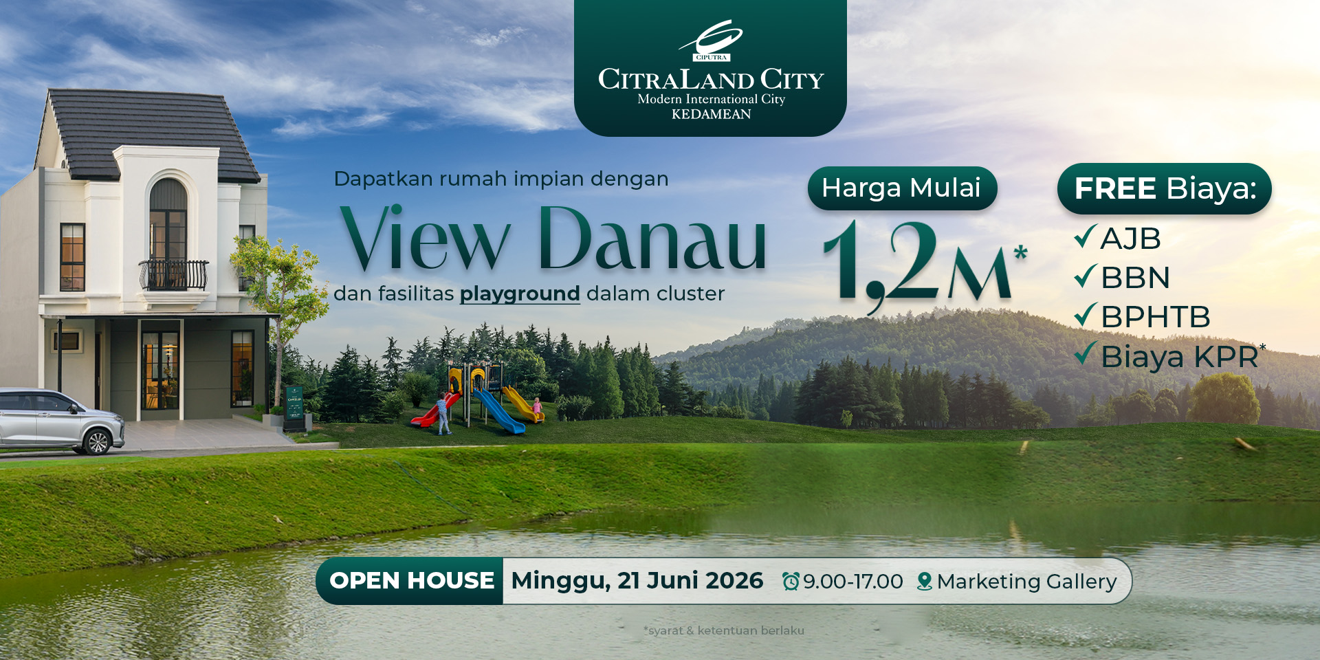 Promo Rumah Depan Danau